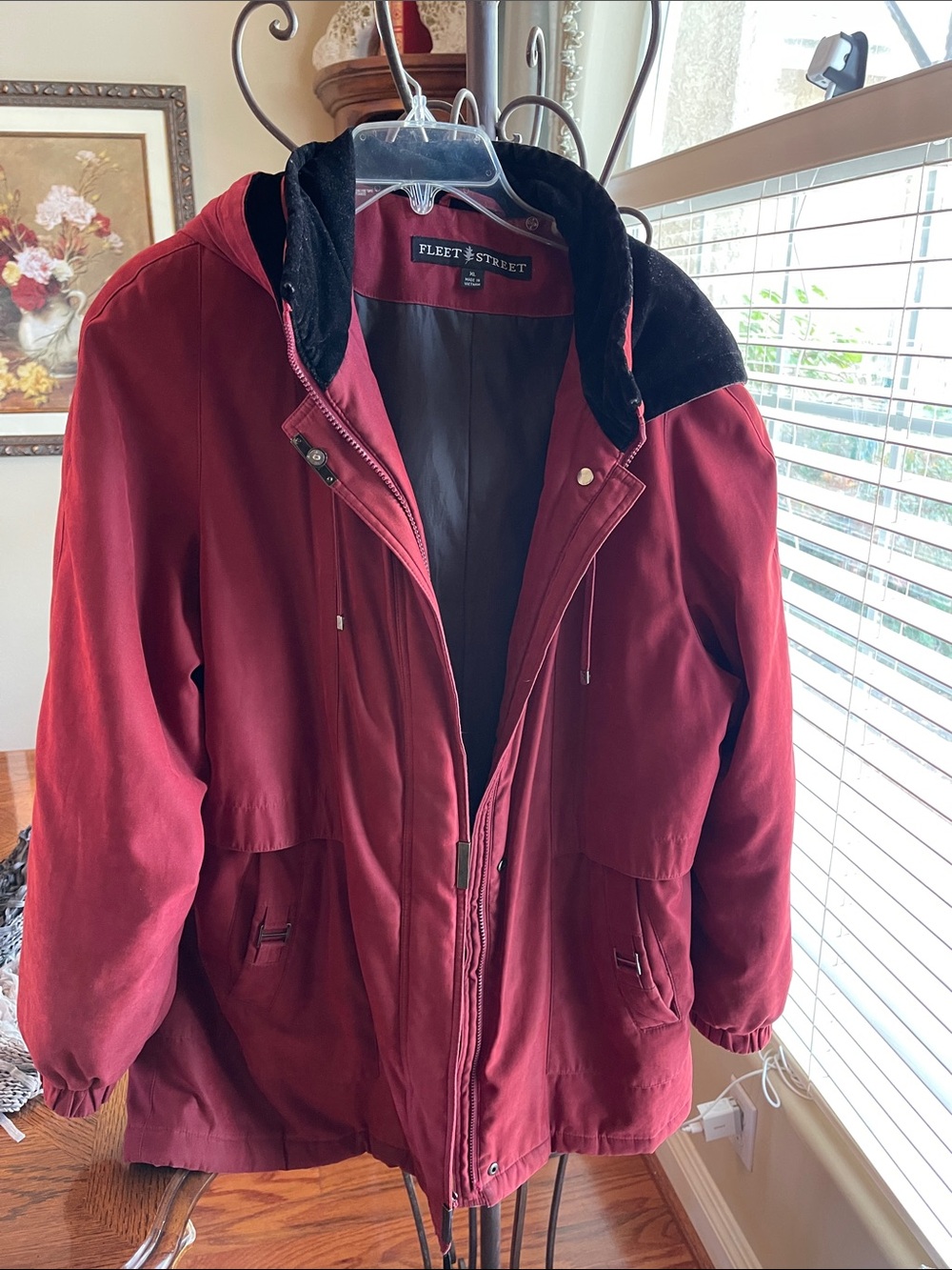 Fleet Street Women's Red Hooded Ski Jacket